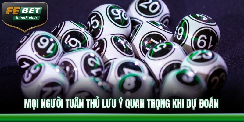 Mọi người tuân thủ lưu ý quan trọng khi dự đoán