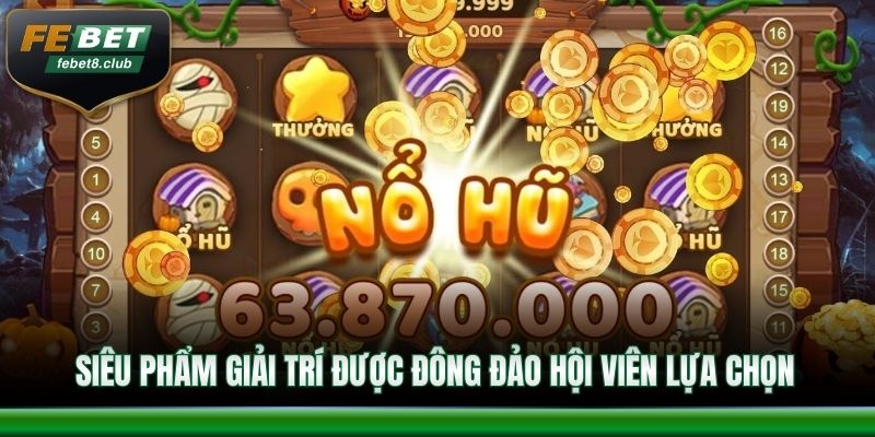 Siêu phẩm giải trí được đông đảo hội viên lựa chọn