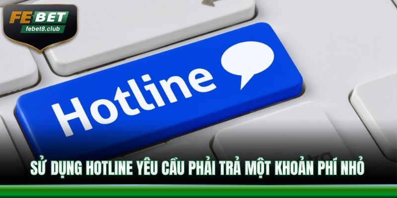Sử dụng hotline yêu cầu phải trả một khoản phí nhỏ