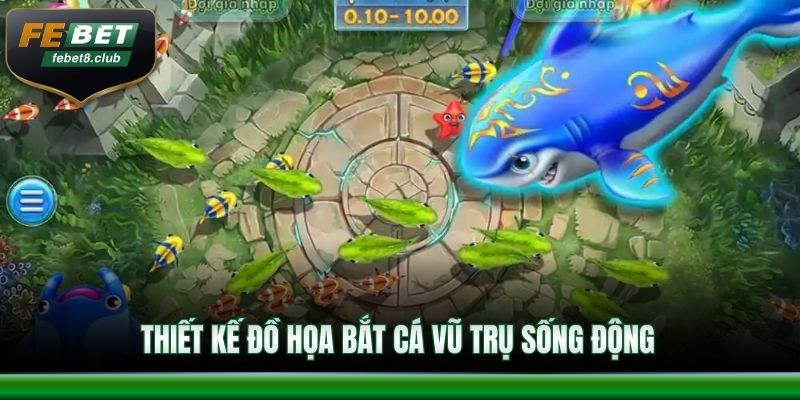 Thiết kế đồ họa bắt cá vũ trụ sống động