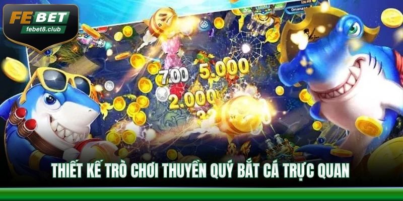 Thiết kế trò chơi thuyền quý bắt cá trực quan